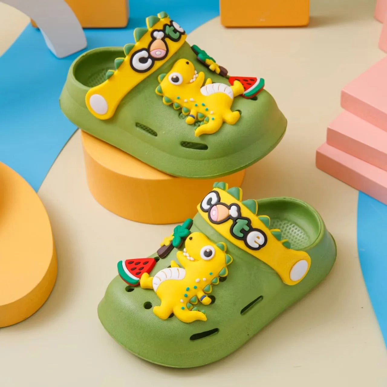 Sandali Estivi Slip-On Bambini - Dinosauro