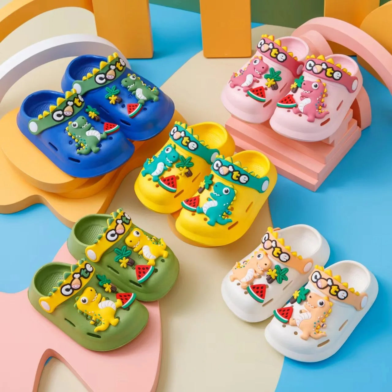 Sandali Estivi Slip-On Bambini - Dinosauro
